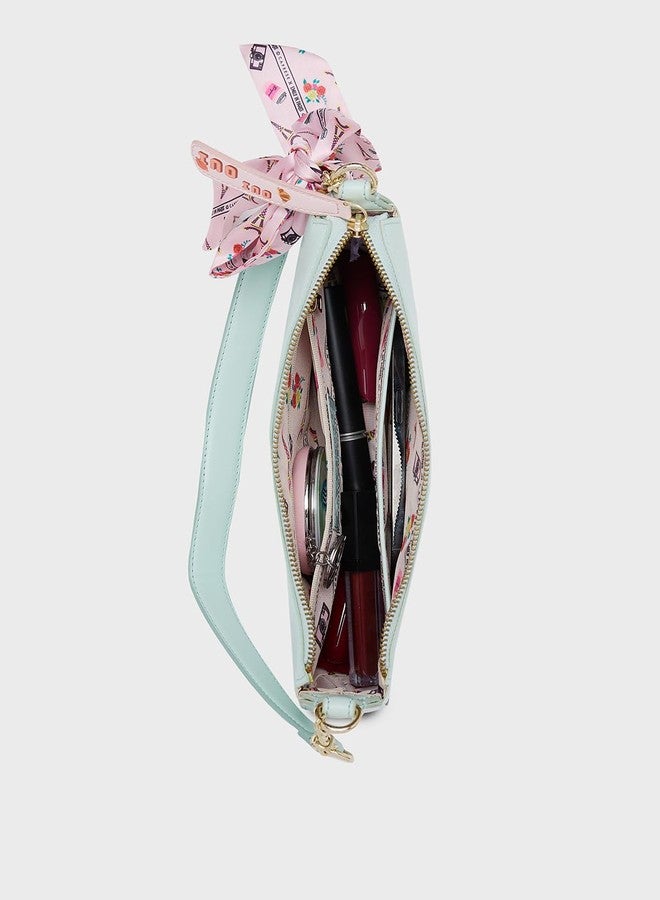 Caprese Alfie Baguette Bag for Women (Medium, Mint) - Image 5